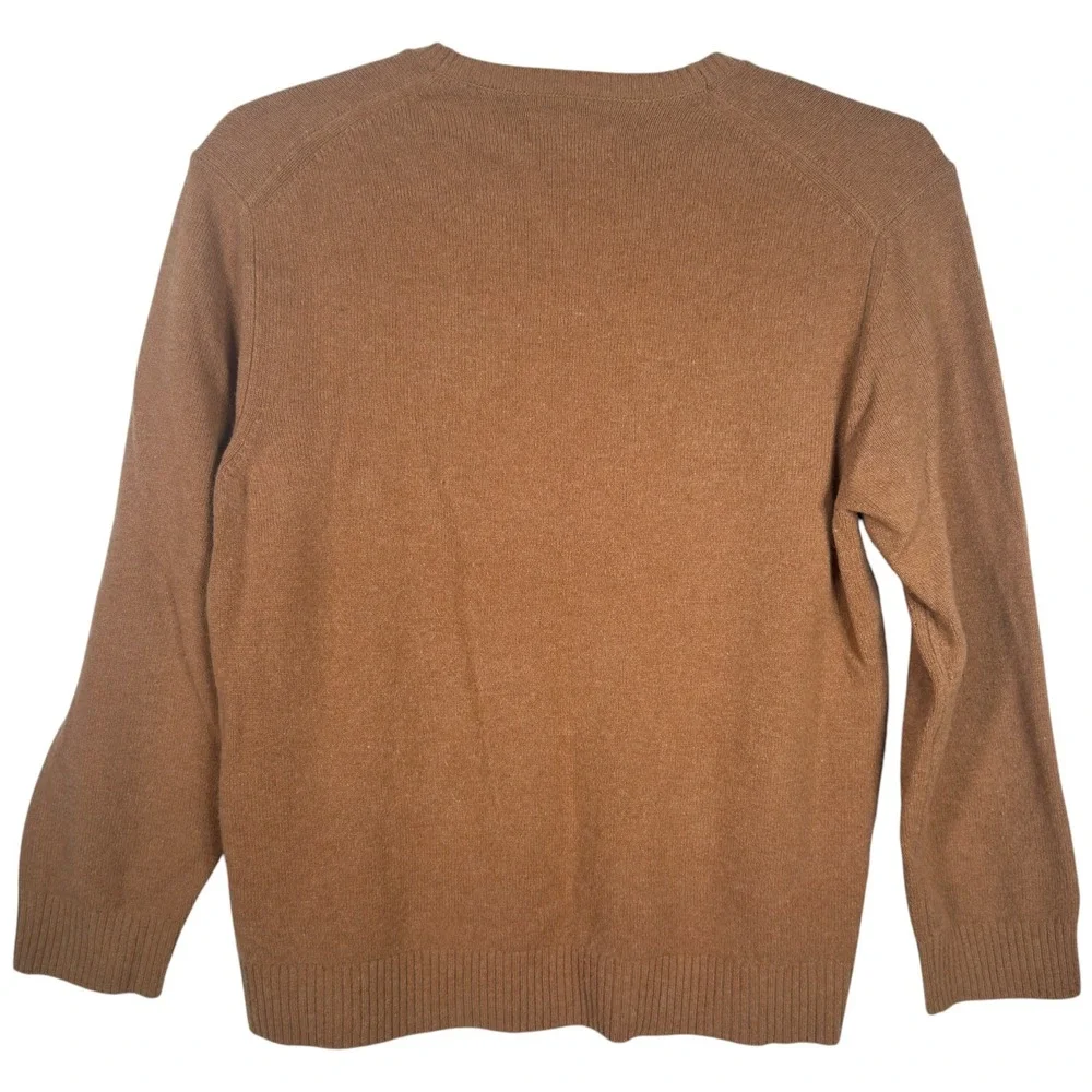 Everlane Men's XL‎ 100% Wool Crewneck Sweater Camel Brown Knit